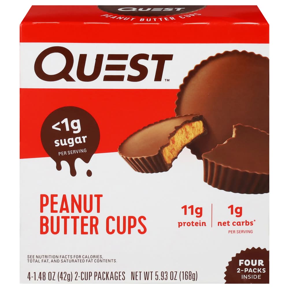 Quest Protein Cups Candy, Peanut Butter (4 x 1.48 oz)