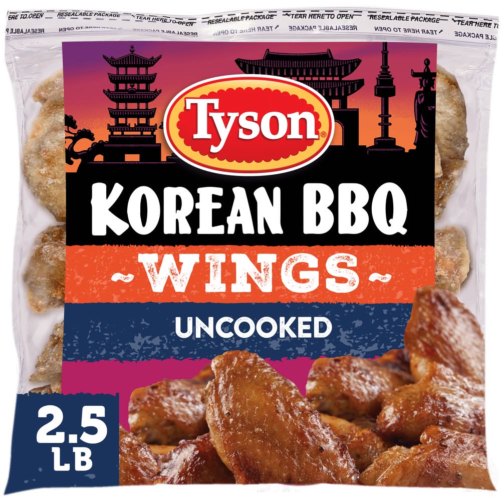 Tyson Frozen Chicken Wings, Korean Bbq (40 oz)