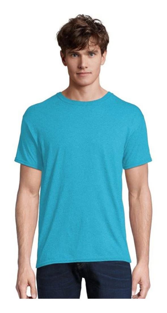 Hanes Wicking Short Sleeve T-Shirt, Men, L, Chroma Blue
