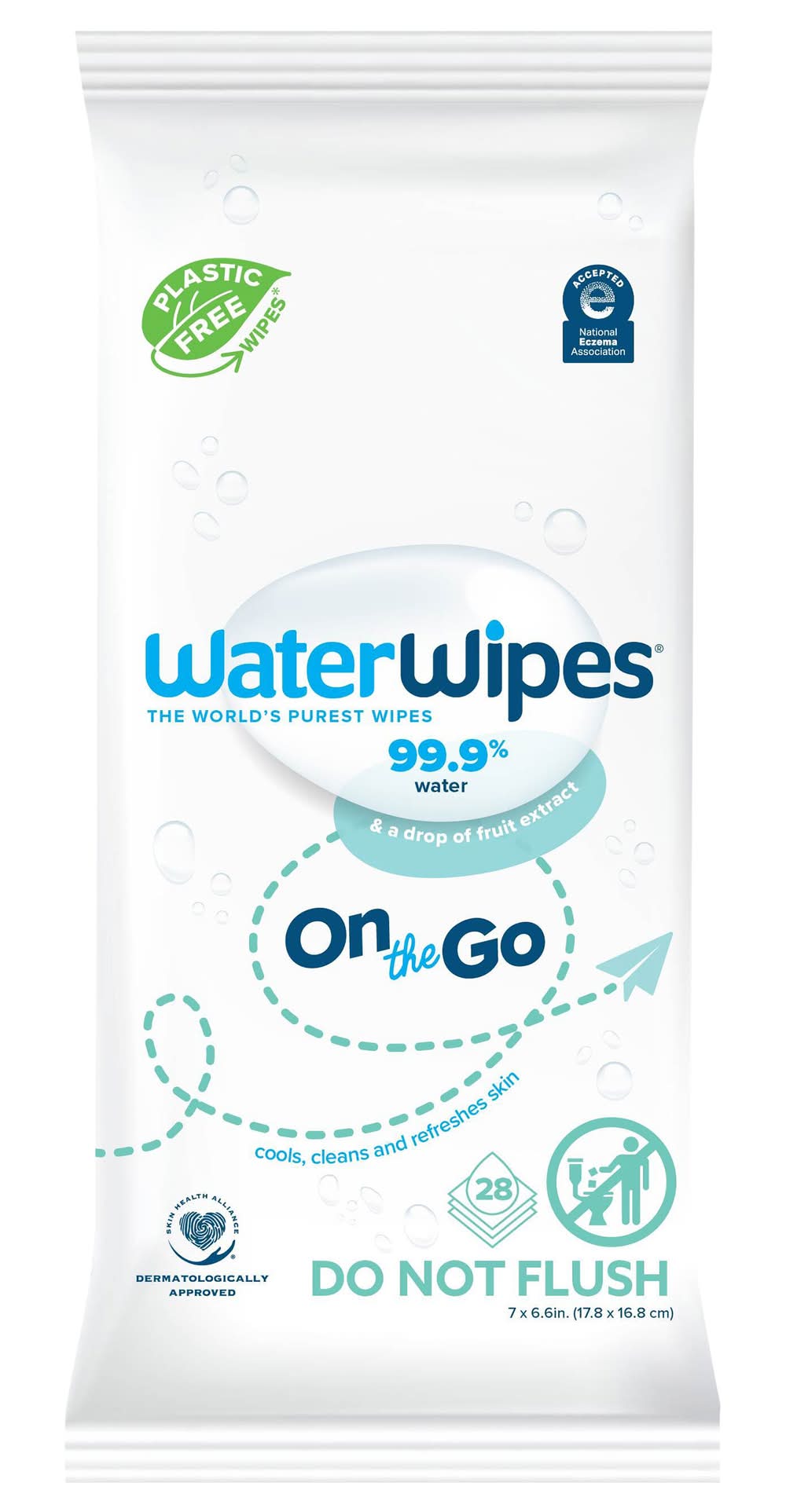 WaterWipes Plastic-Free Original Baby Wipes, Unscented & Hypoallergenic For Sensitive Skin (0.47 lbs)