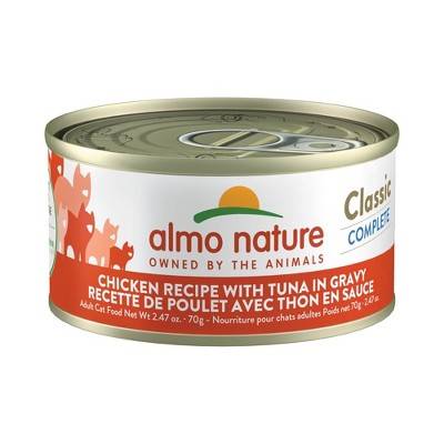 Almo Nature: Classic Complete Cat 12 Pack: Chicken Recipe w/ Tuna - 2.47oz Cans