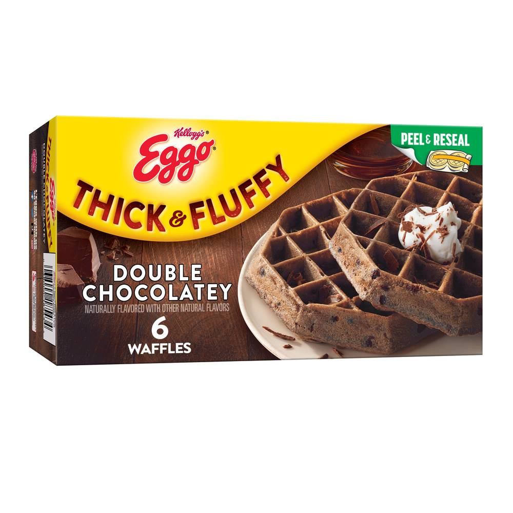 Eggo Kellogg's Thick & Fluffy Double Chocolatey Waffles