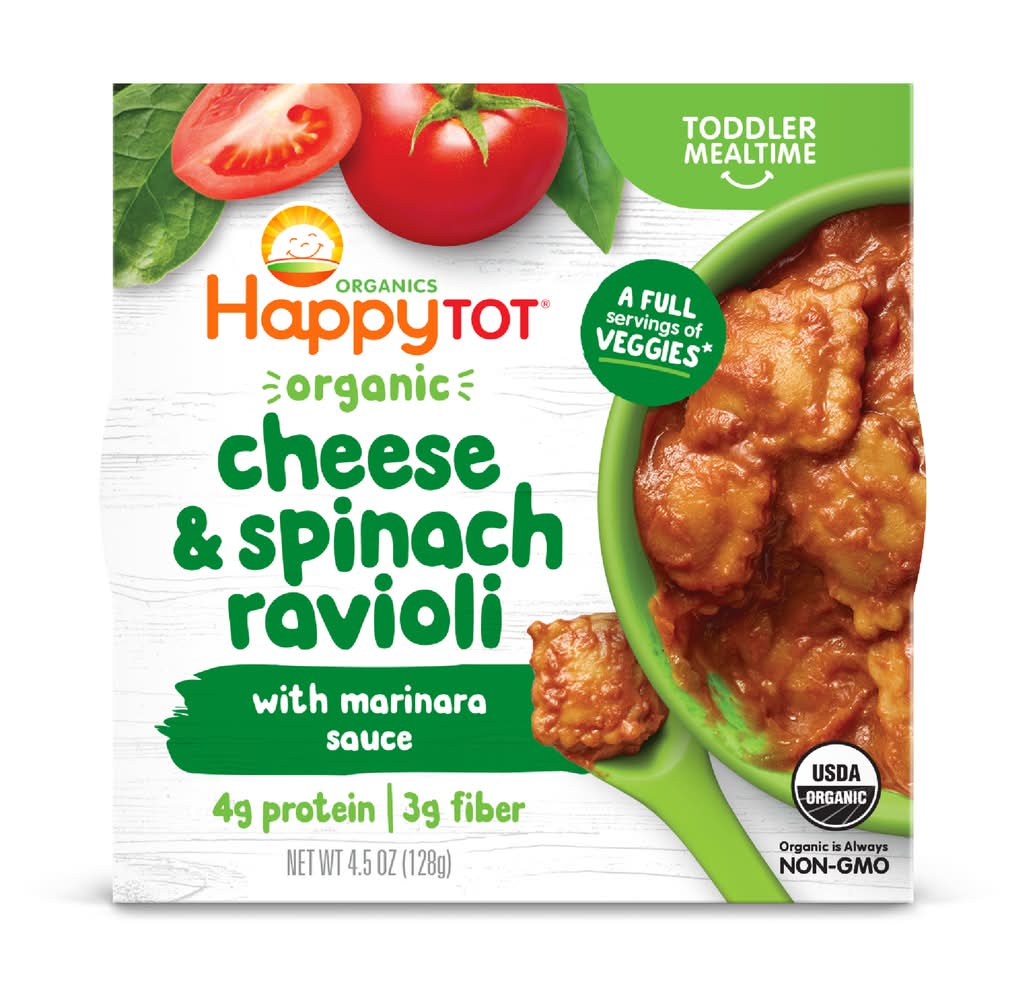 HappyTot Organics Organic Tots & Tykes 12+ Months Cheese & Spinach Ravioli (4.5 oz)