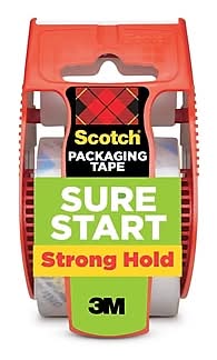 Scotch Sure Start Shipping Packing Tape with Dispenser, 1.88 x 22.2 yds., Clear (145)