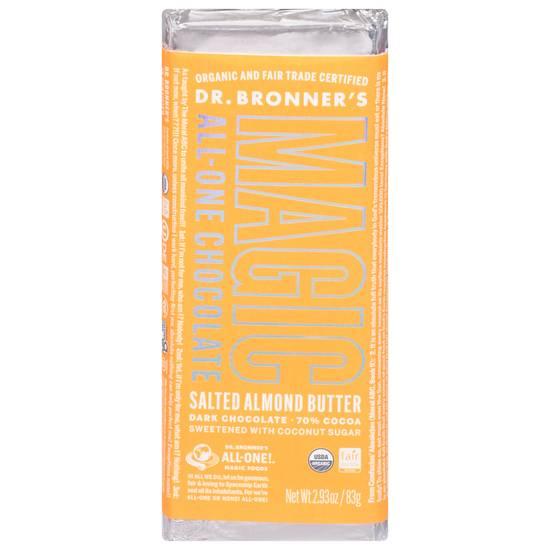 Dr. Bronner's Organic Magic Salted Almond Butter Dark Chocolate (2.93 oz)