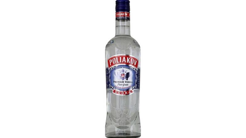 Poliakov Vodka premium , pur grain, 37,5% vol. La bouteille de 70cl