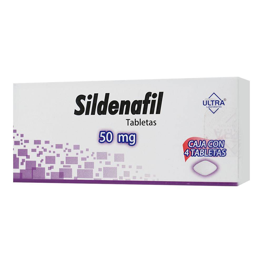 Ultra laboratorios sildenafil tabletas 50 mg (4 piezas)