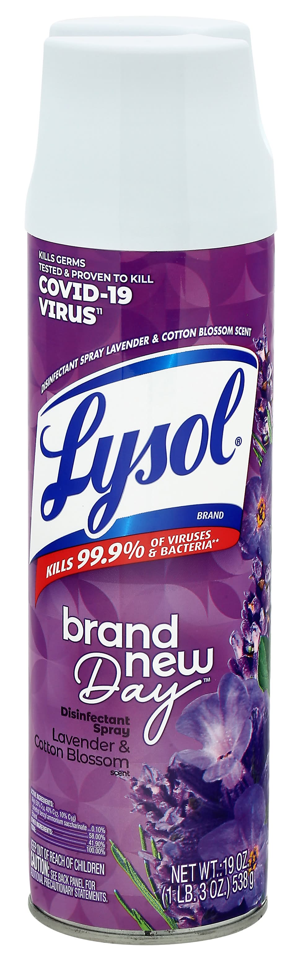 Lysol Brand New Day Disinfectant Spray, Lavender-Cotton Blossom (19 oz)