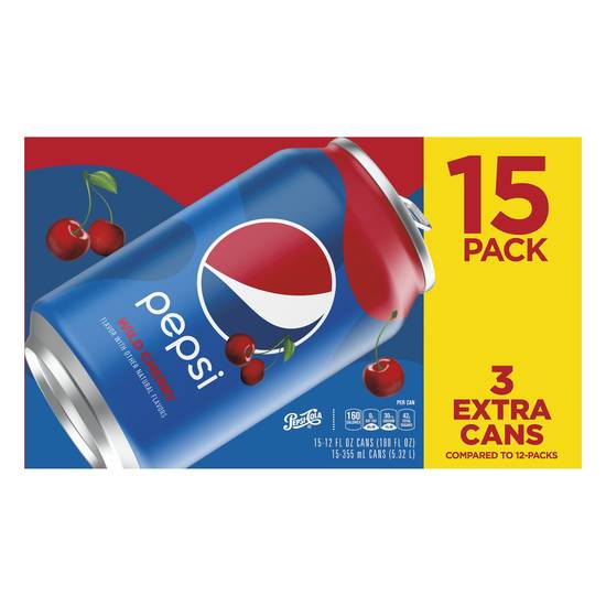 Pepsi Soda (15 ct, 12 fl oz) (wild cherry)