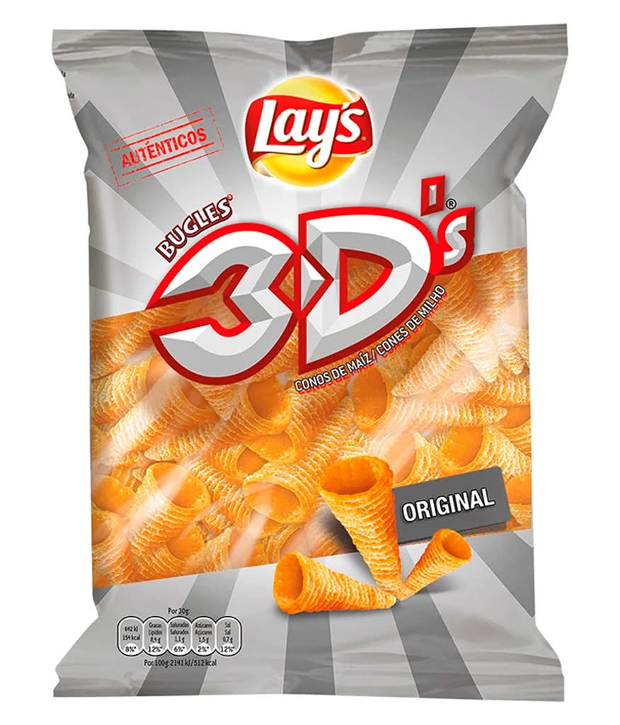 LayS - Aperitivos 3ds cones, embalagem de 90g