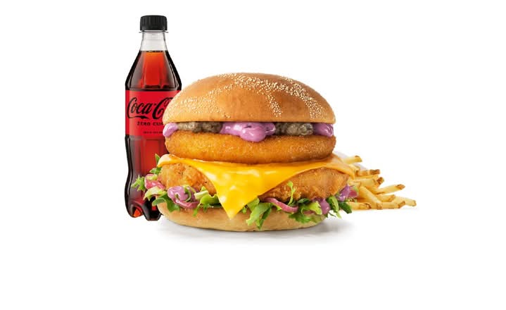 Burger Rywala Umami Crispy Chicken w zestawie