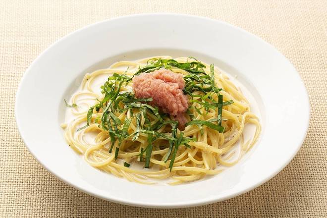 たらこと大葉のクリームソーススパゲティ Pollack Roe and Shiso Spaghetti with Cream Sauce