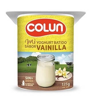 Colun - Yoghurt batido sabor vainilla - Pote 125 g