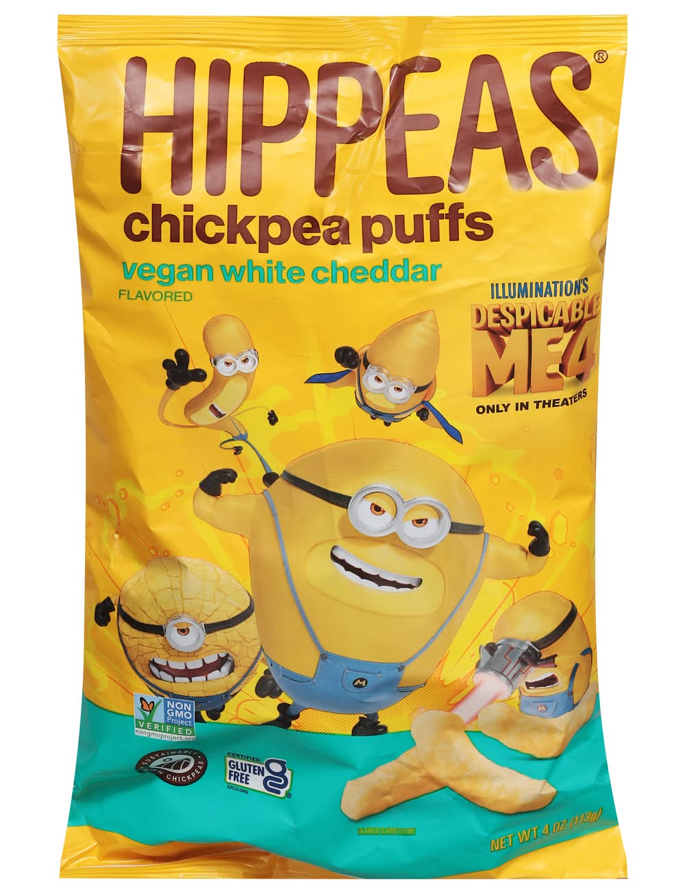 Hippeas Gluten Free Organic Chickpea Puffs, Vegan White Cheddar (4 oz)