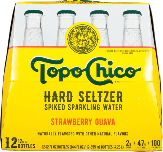 Topo Chico Strawberry Guava Hard Seltzer (12 pack, 12 fl oz)