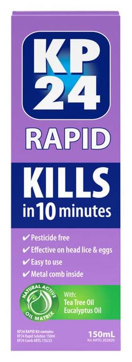 KP24 Rapid Lice Treatment 150ml