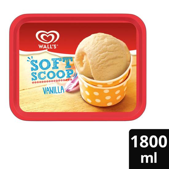 Wall's Soft Scoop Ice Cream Dessert Tub,  Vanilla 1.8L
