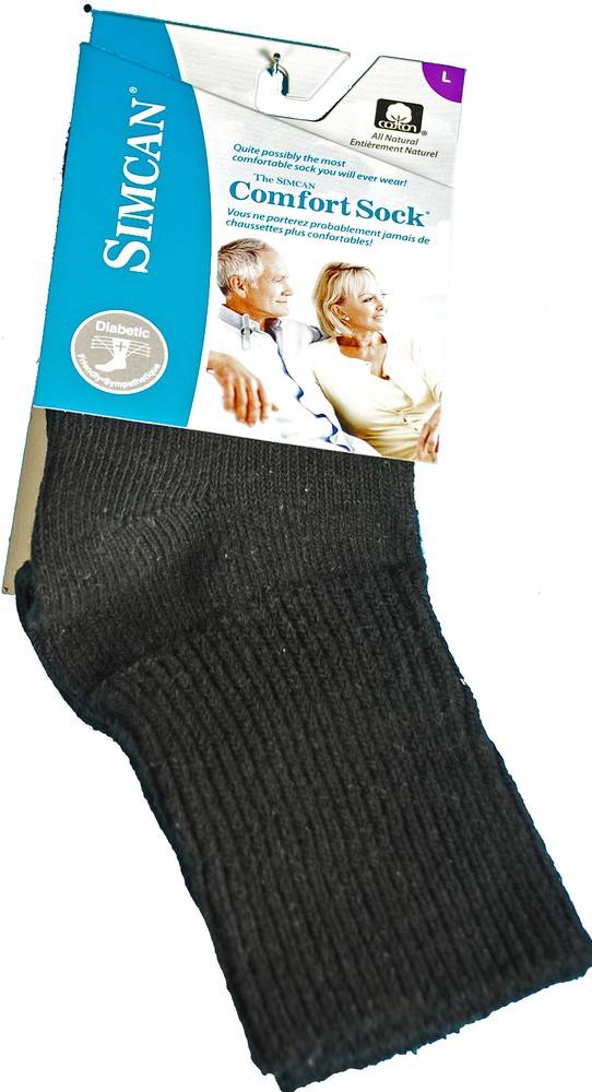 Simcan Comfort Low Rise Socks Large Black (1.0 pr)