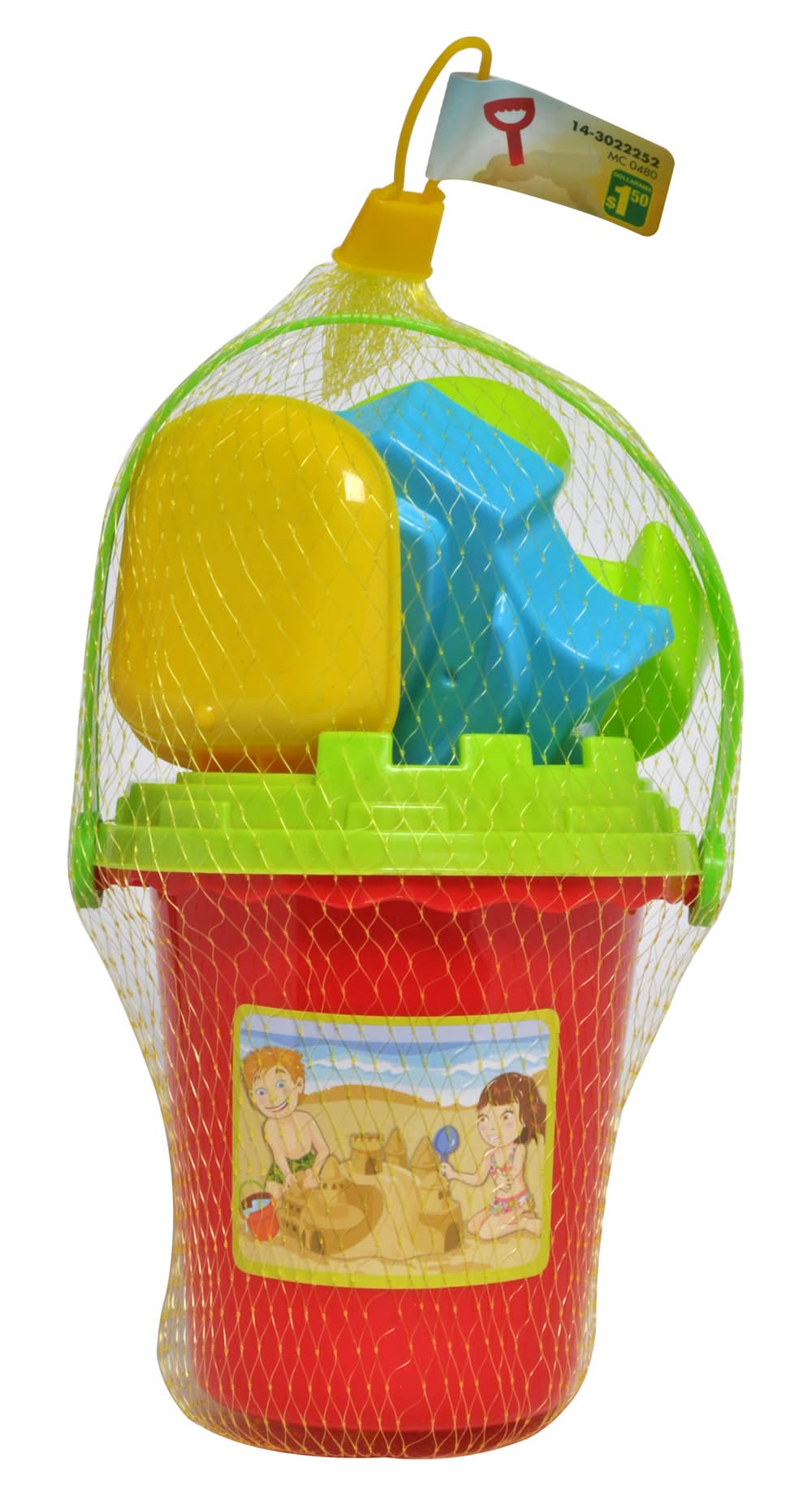 Small Pail With Beach Toys, Assorted