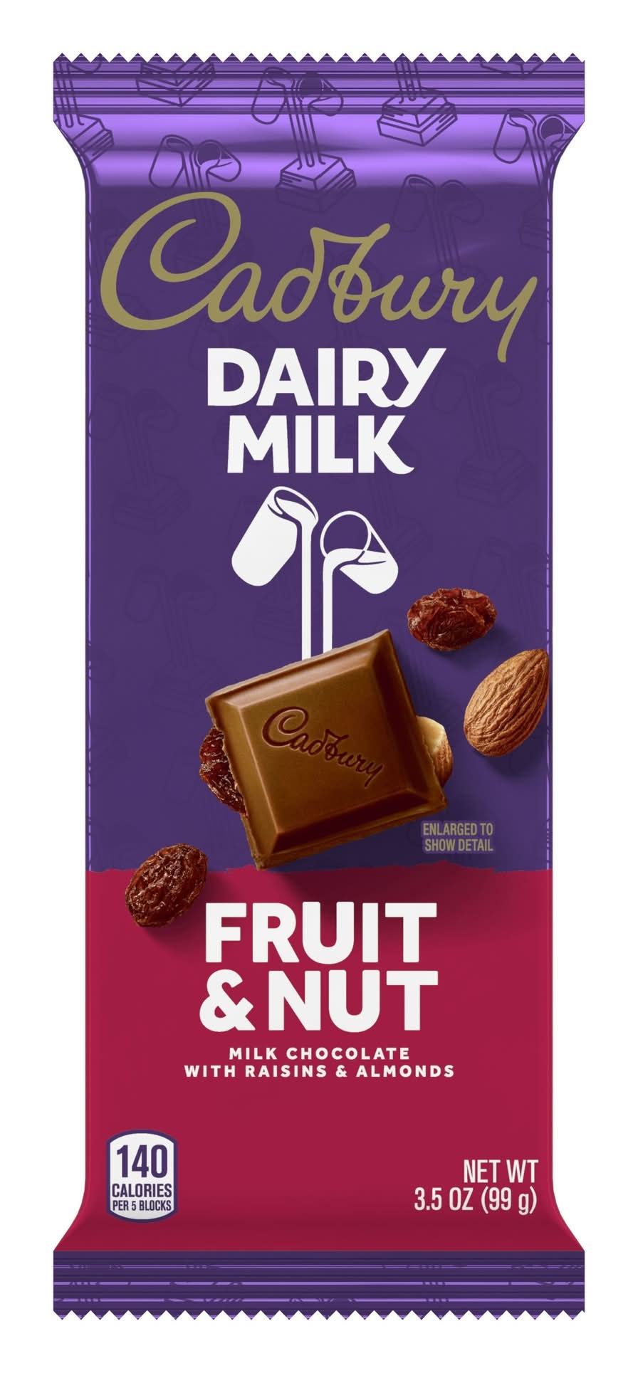 Cadbury® Fruit & Nut Milk Chocolate Bar 3.5oz