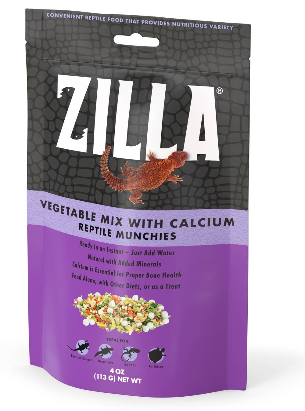 Zilla Vegetable Mix With Calcium Reptile Munchies (4 oz)