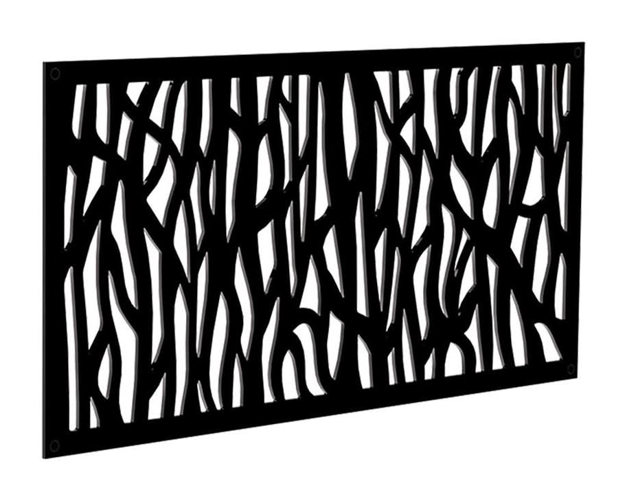 Freedom Foods 4-ft x 2-ft Sprig Black Polypropylene Decorative Screen panel