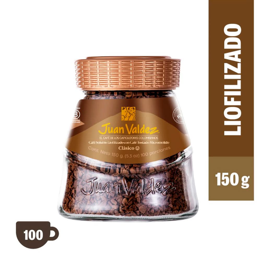 Juan Valdez · Café instantáneo soluble liofilizado clásico (150 g)