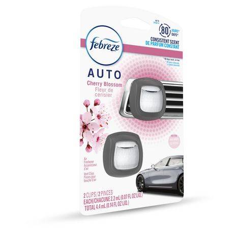 Febreze Auto Air Freshener Vent Clip Cherry Blossom Scent Car Vent Clip