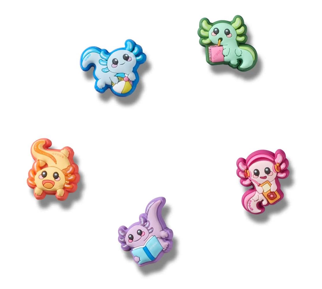 Crocs Tiny Axolotls Jibbitz Set - 5 Pack (Multicolor One Size)