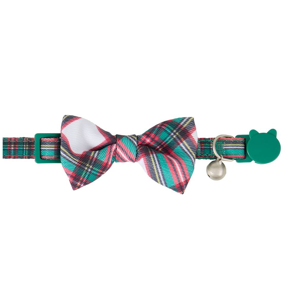 PetSmart Merry & Bright Plaid Kitten/Cat Collar, Adult, Assorted