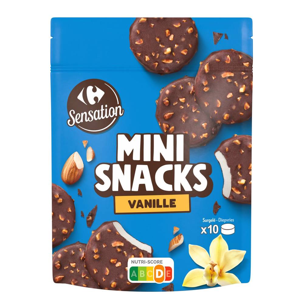 Carrefour Sensation - Glace mini snacks (10 unités) (vanille)