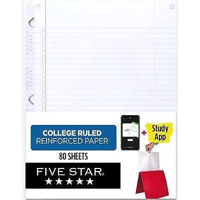 Five Star Reinforced College Ruled Filler Paper