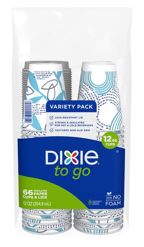 Dixie To Go Paper Cups & Lids (12 oz)