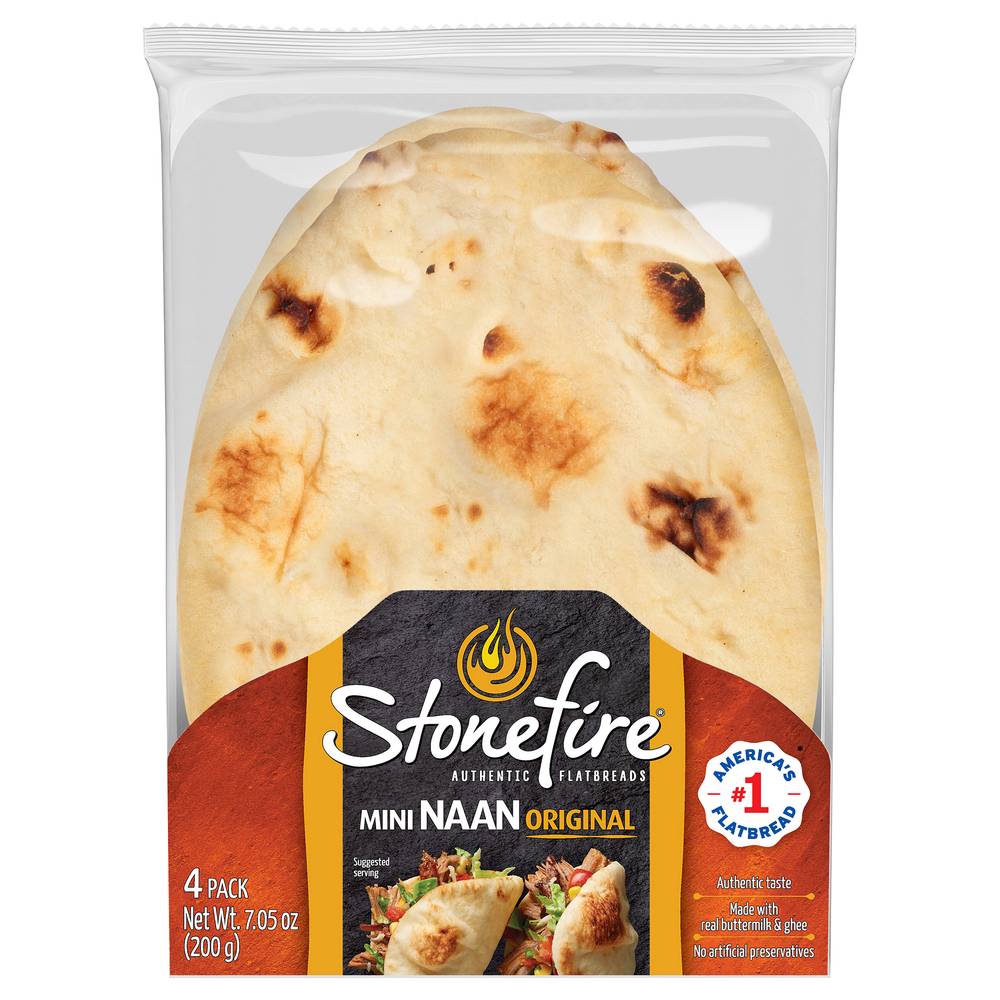 Stonefire Mini Naan Original Authentic Flatbreads (4 ct)