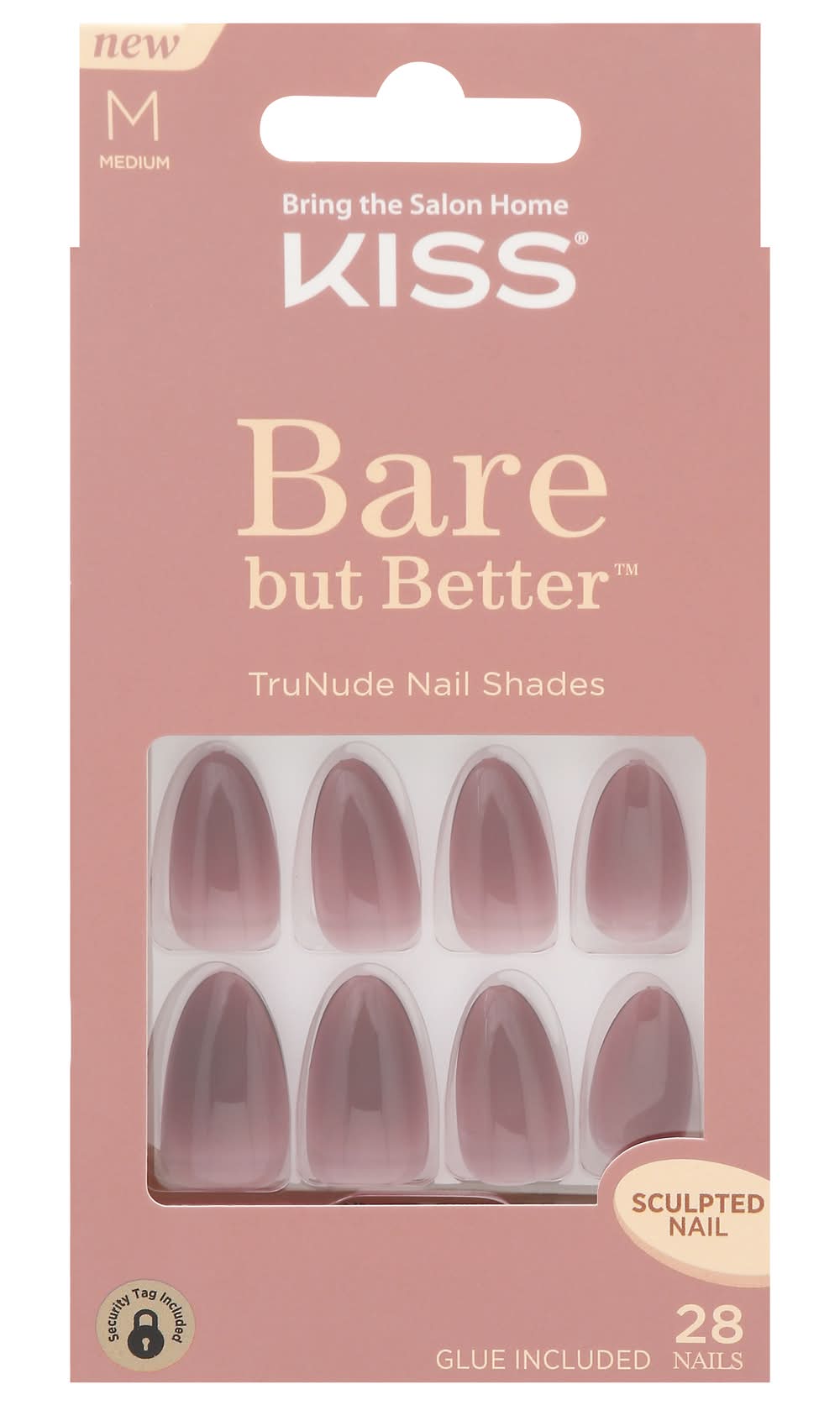 KISS Bare But Better Nails Kit, Medium, Chemistry (28 ct)