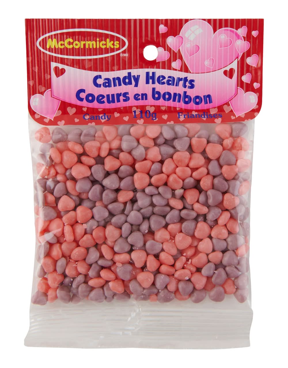 McCormicks Pink and Purple Candy Hearts, 110-g