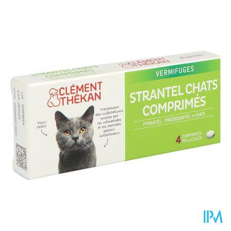 Clement Thekan Strantel Chat Comprime 4 Antiparasitaire - Vétérinaire