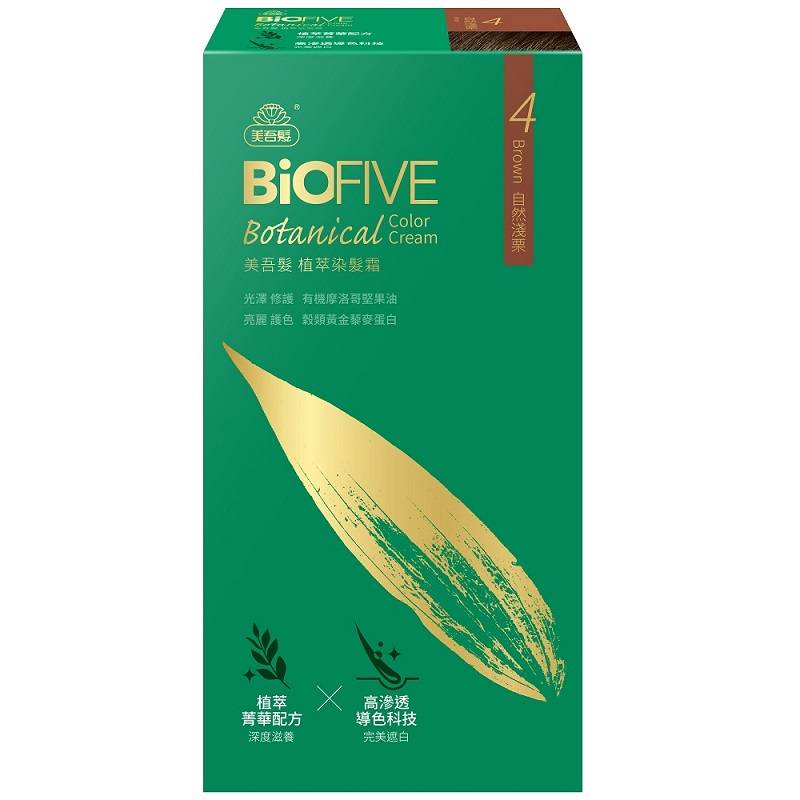 美吾髮BioFIVE植萃染髮霜-自然淺栗 <80g克 x 1 x 1PC盒>