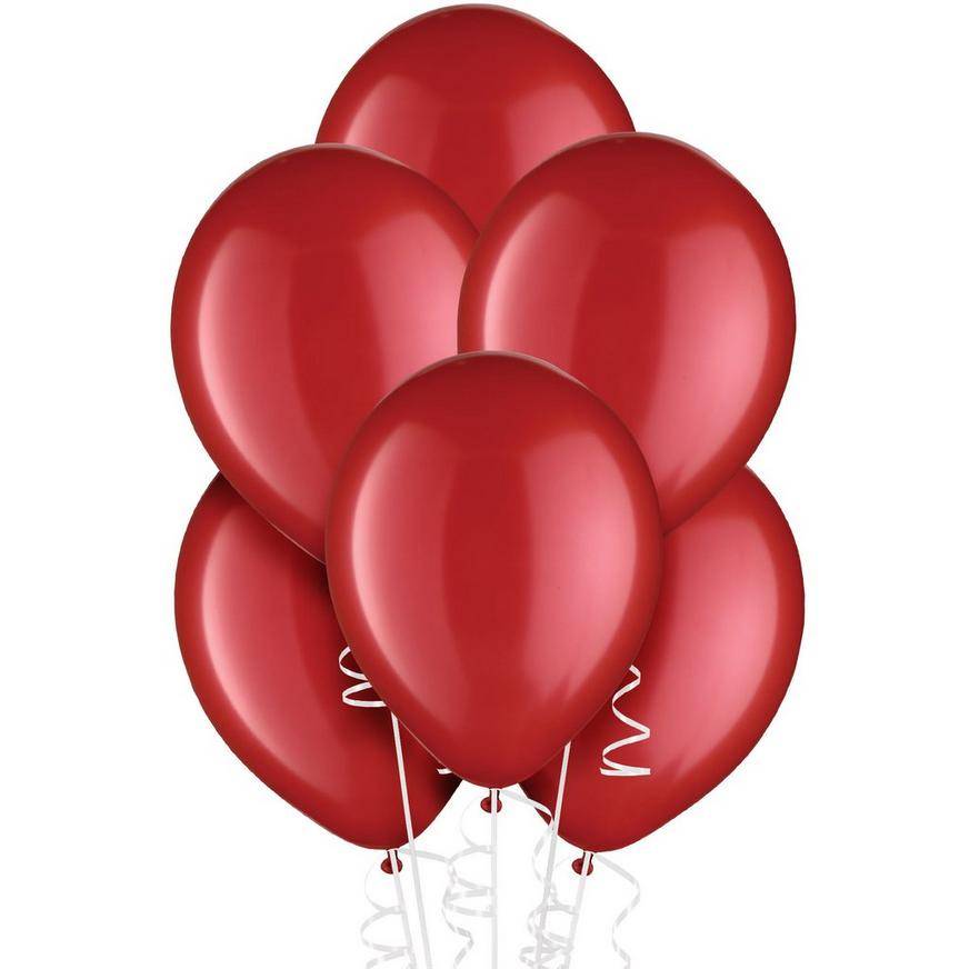 Amscan Pearlized Packaged Balloons (12 inch/apple red)
