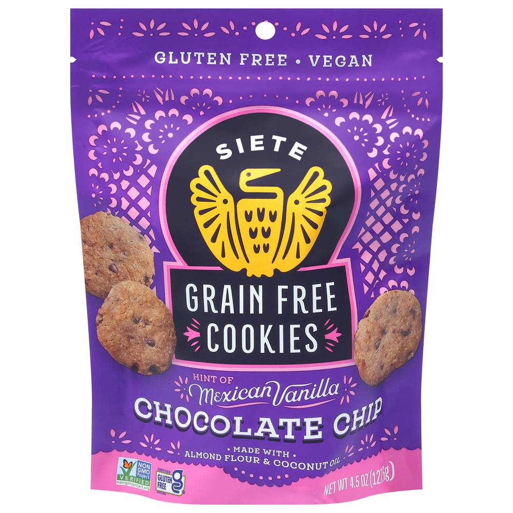 Siete Foods Grain Free Chip Cookies, Chocolate Chip (4.5 oz)