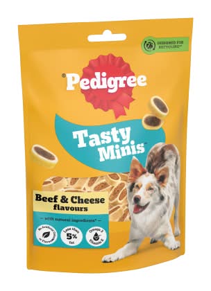 Pedigree Adult Dog Treats Cheese & Beef Nibbles (140g)