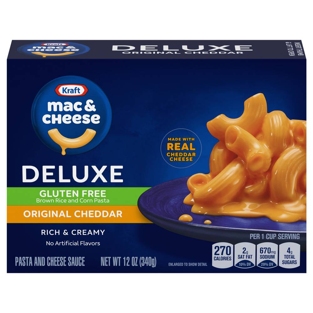 Kraft Deluxe Gluten Free Original Cheddar Mac & Cheese (12 oz)