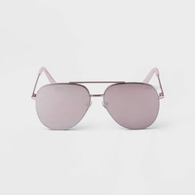 A New Day Women's Aviator Sunglasses, Women, Rose Gold