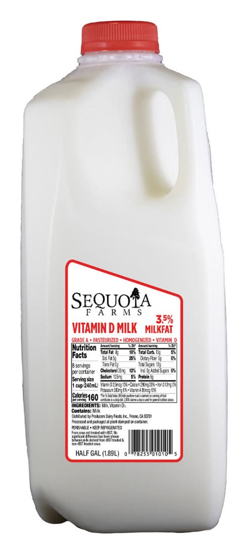 Sequoia Farms Vitamin D 3.5% Milkfat Pasteurized Milk (64 fl oz)