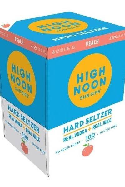 High Noon Sun Sips Peach Vodka Hard Seltzer (4 pack, 355 ml)