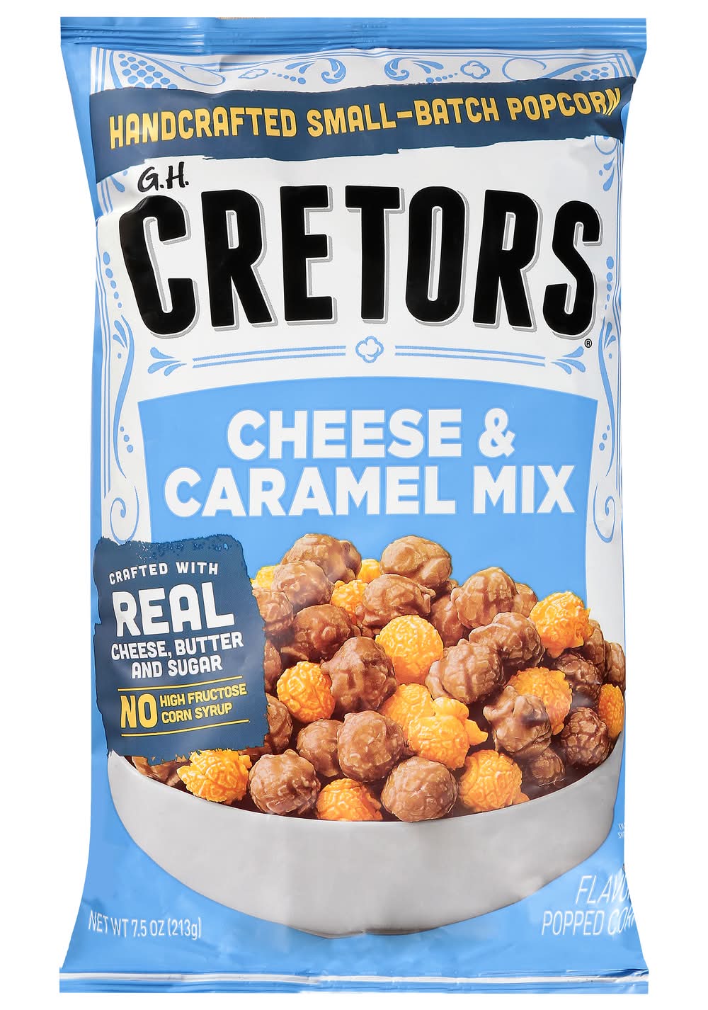 G.H. Cretors Handcrafted Small Batch Popcorn Mix, Cheese & Caramel (7.5 oz)