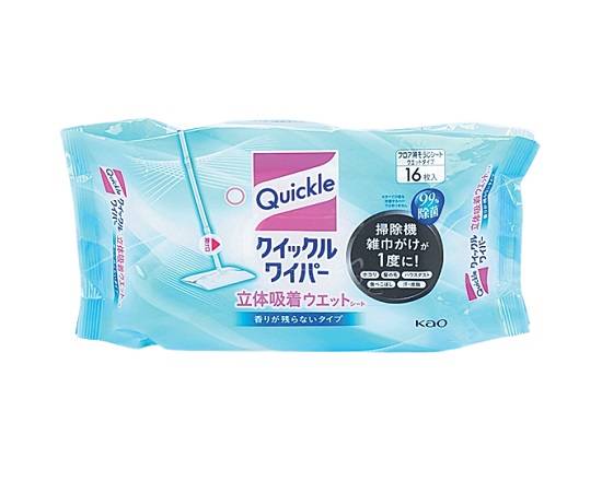 花王 クイックルワイパー立体ウェット 16枚【洗剤】