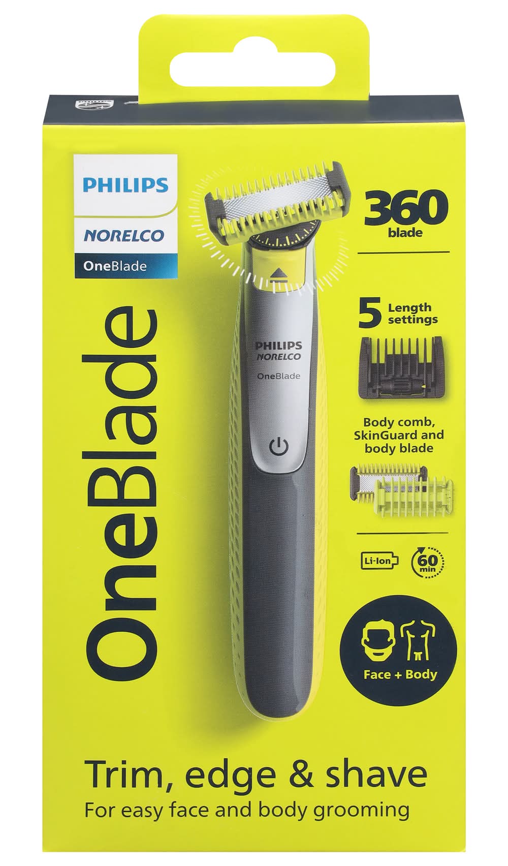 Philips Norelco 360 Blade Face & Body Trimmer, Green