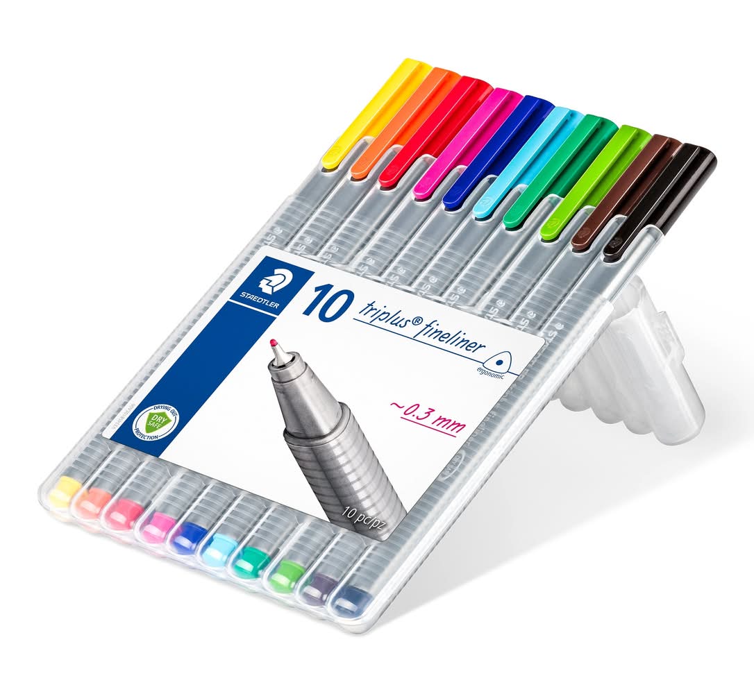 Marcador Triplus Fineliner 10 unidades Staedtler