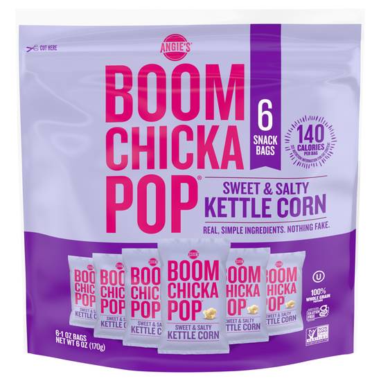 Angie's Boomchickapop Sweet & Salty Kettle Corn Popcorn (6 ct)